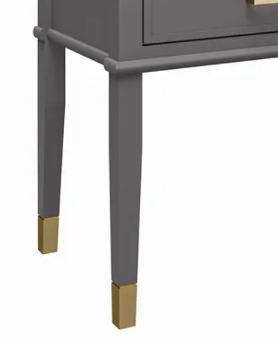 Modern Mango Wood Bed Side Table Grey