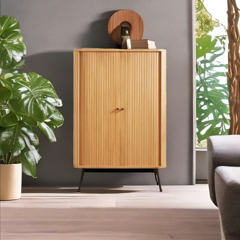 Modern Mango Wood Cabinet Natural