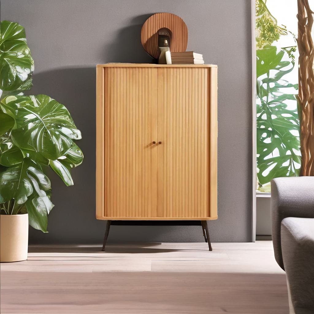 Modern Mango Wood Cabinet Natural