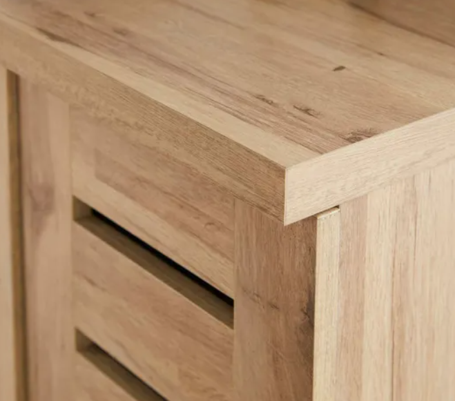 Modern Mango Wood Cabinet Light Oak