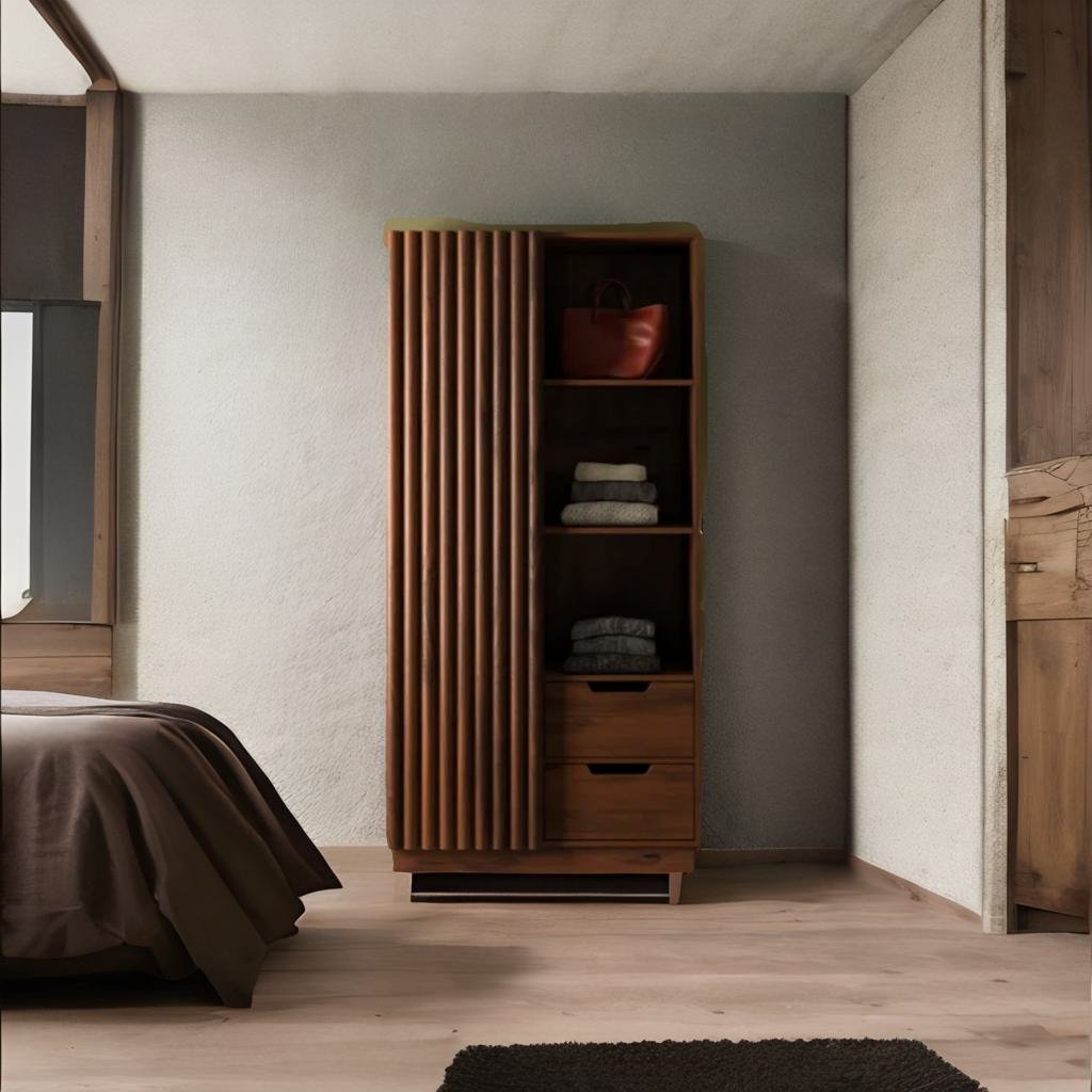 Modern Mango Wood Wardrobe
