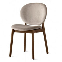 Modern Solid Wood Dining Chair With Fabric