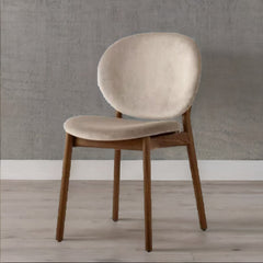 Modern Solid Wood Dining Chair With Fabric