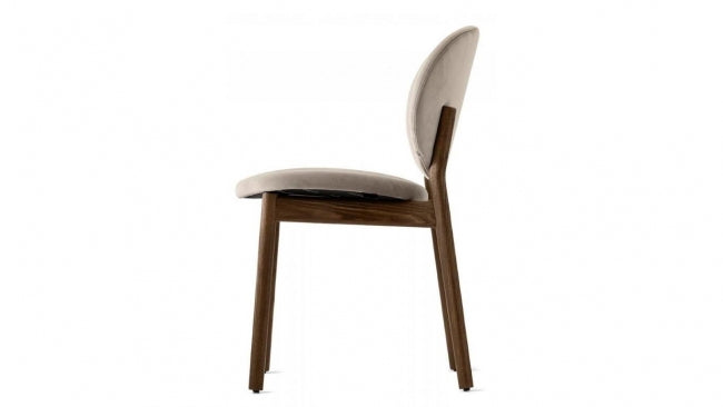 Modern Solid Wood Dining Chair With Fabric