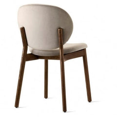 Modern Solid Wood Dining Chair With Fabric