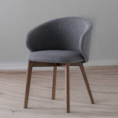 Modern Solid Wood With Fabric Dining Chair