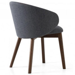 Modern Solid Wood With Fabric Dining Chair