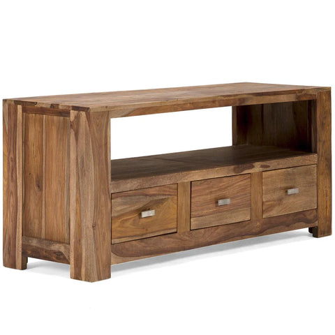 Wooden TV Unit Natural Finish | 35 Kg