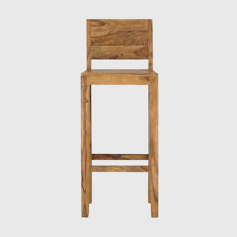 Classic Sheesham Wood Natural Finish Bar Chair #1