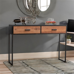 Recycled Wood Console Table - 2 Drawers