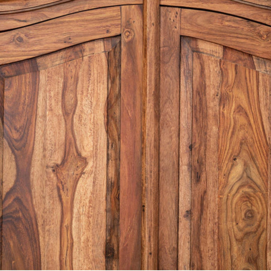 Classic Sheesham Wood 2 Doors with Shelves Wardrobe