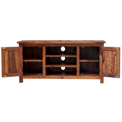 Wooden Tv Unit 3 Open Dash and 2 Door Shelves