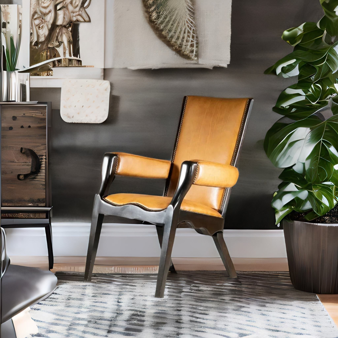 Modern Mango Wood Arm Chair