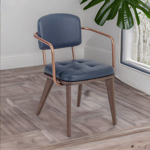 Classic Sheesham Wood & Leather Arm Chair