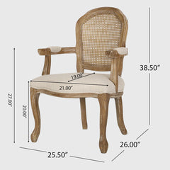 Premium Rattan Solid Wood 6 Seater Dining Table Set