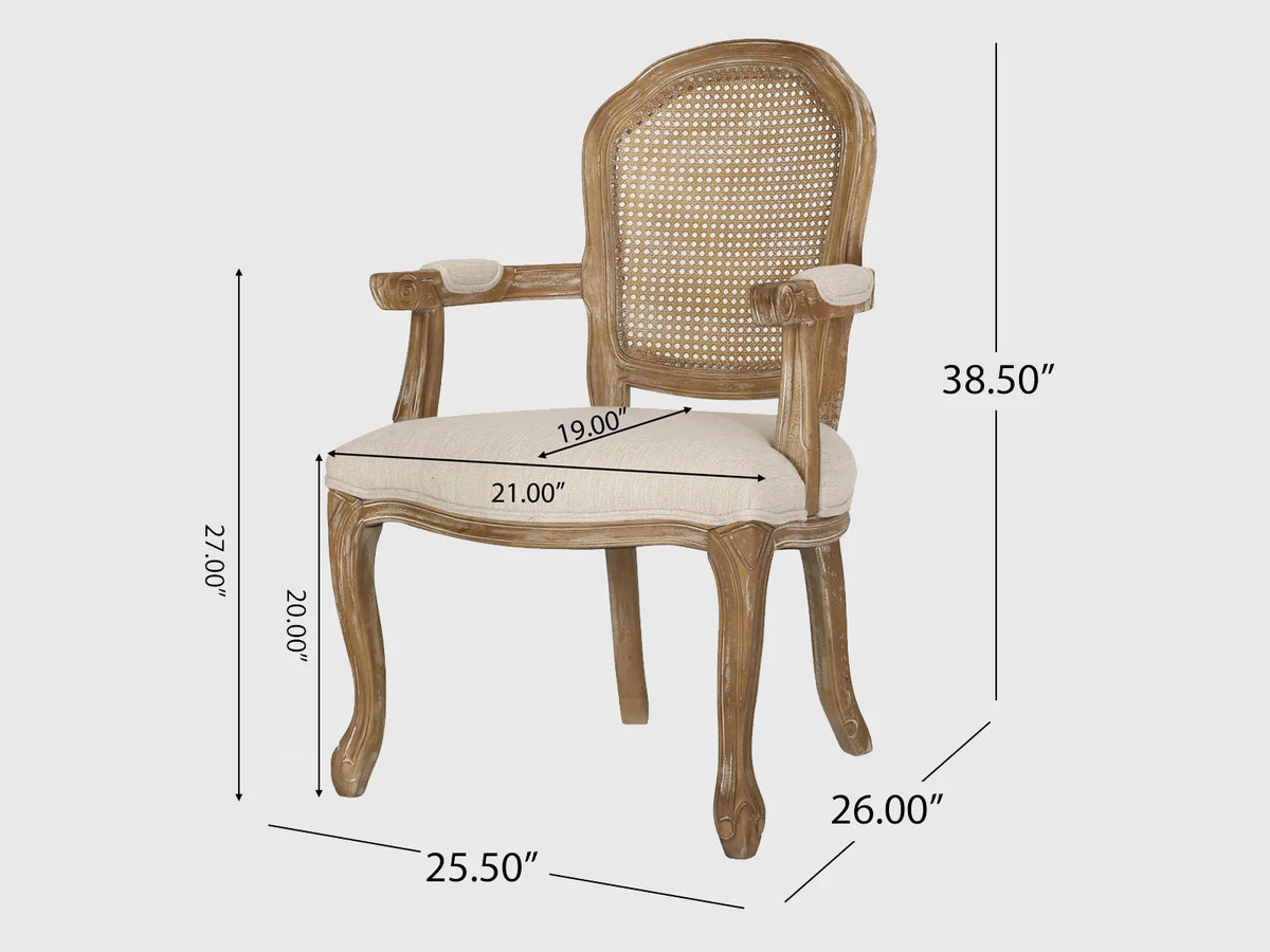 Premium Rattan Solid Wood 6 Seater Dining Table Set