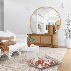 Berlin Teakwood Rattan Sideboard