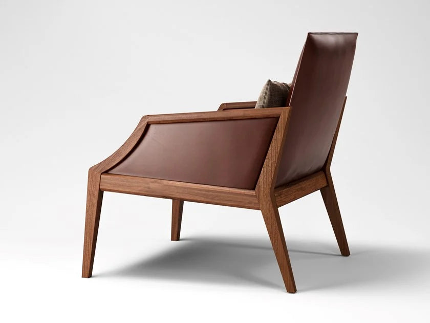 Modern Solid wood armchair with armrests