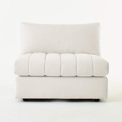 Cotton Performance Fabric Accent Chair - White