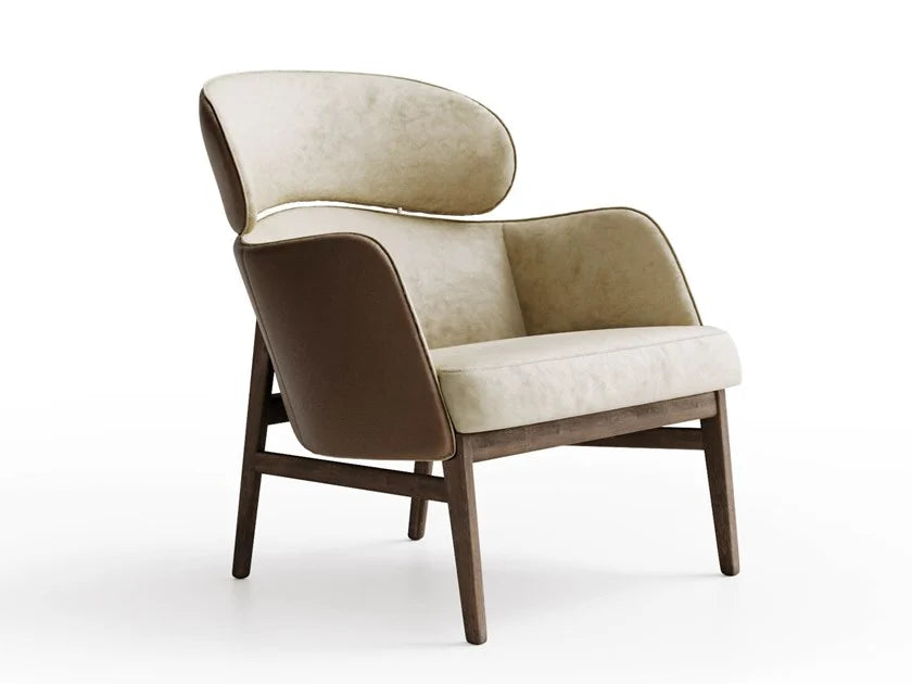 Modern Armchair With Armrest And Headrest