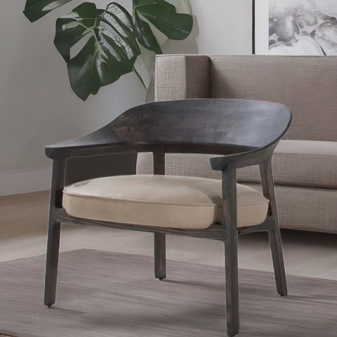 Modern Ash Easy Armchair With Cushion