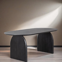 Luxury Solid Wood Curved Dining Table Set Rattan Chairs -4-seater-6-seater-all-sizes