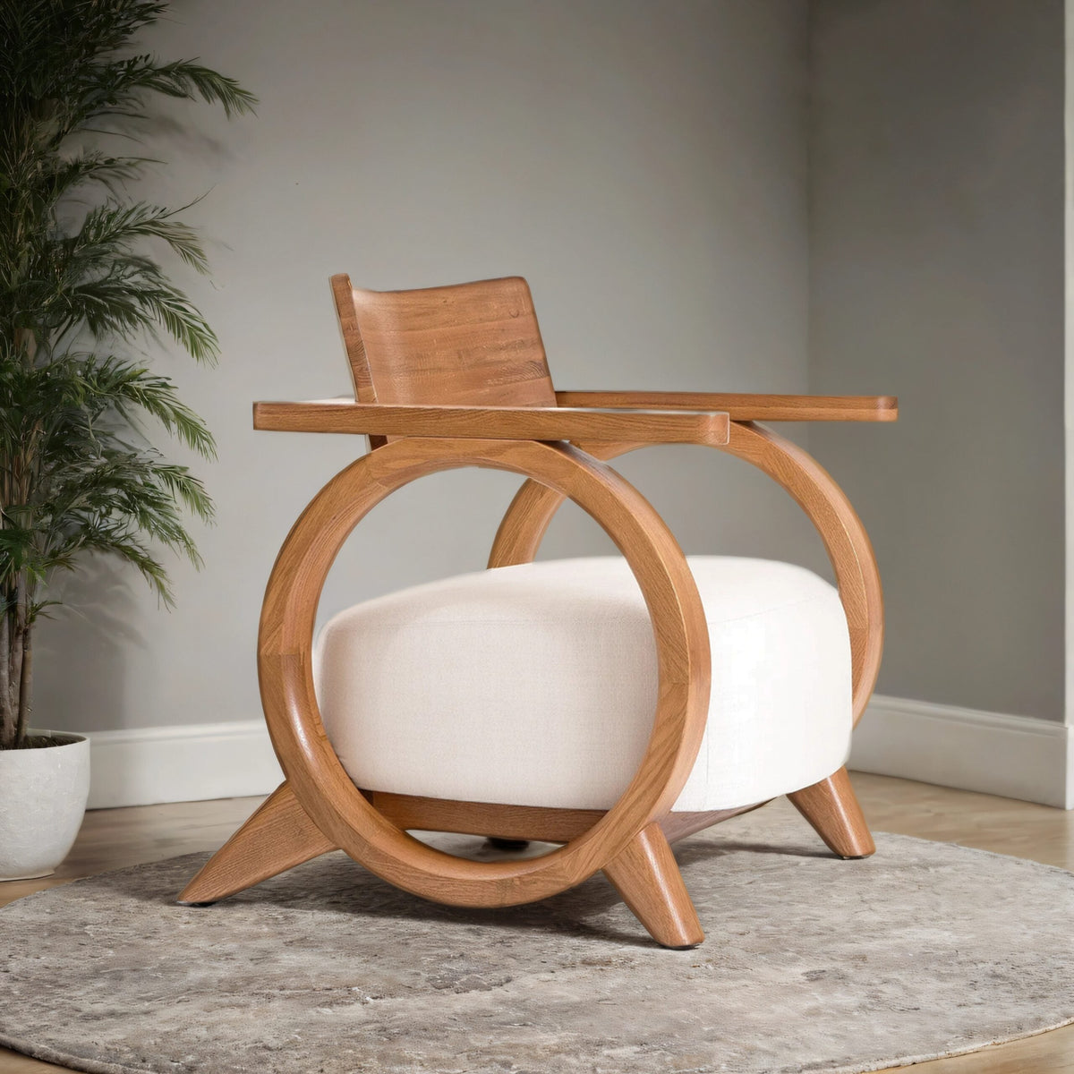 Naomi Wooden Lounge Chair