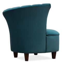 Modern Fabric Blue Color Barrel Chairs