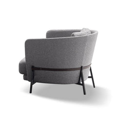 Modern Solid Wood Fabric Armless Chair- Grey Finish