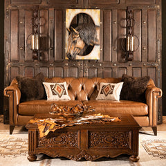 Indiana Buffalo Leather Chesterfield Sofa