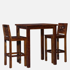 Wooden Bar Table Set With Set of 2 Chairs