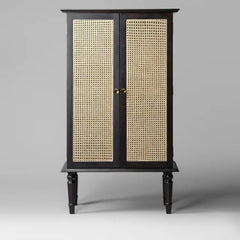 Petra Rattan Bar Cabinet