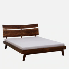 Antalya Modern Mango Wood Bed In Tubbaq Finish - All Sizes