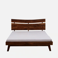 Antalya Modern Mango Wood Bed In Tubbaq Finish - All Sizes