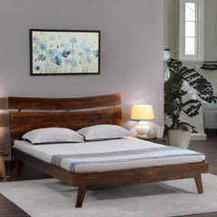 Antalya Modern Mango Wood Bed In Tubbaq Finish - All Sizes