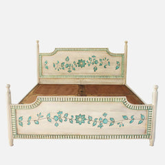 Jaipuri Hand Painted Solid Wood Bed – All Sizes