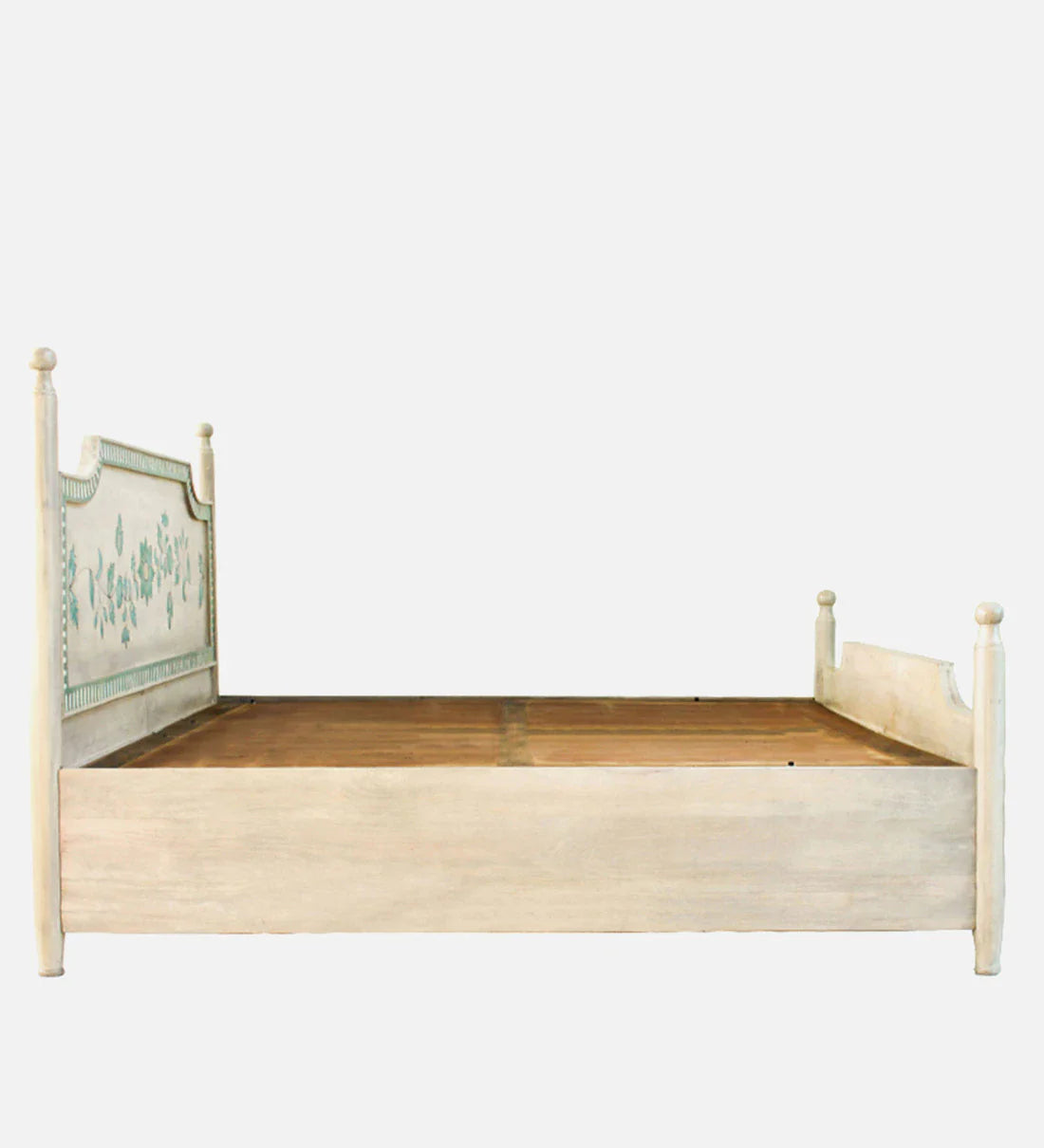 Jaipuri Hand Painted Solid Wood Bed – All Sizes