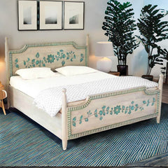 Jaipuri Hand Painted Solid Wood Bed – All Sizes