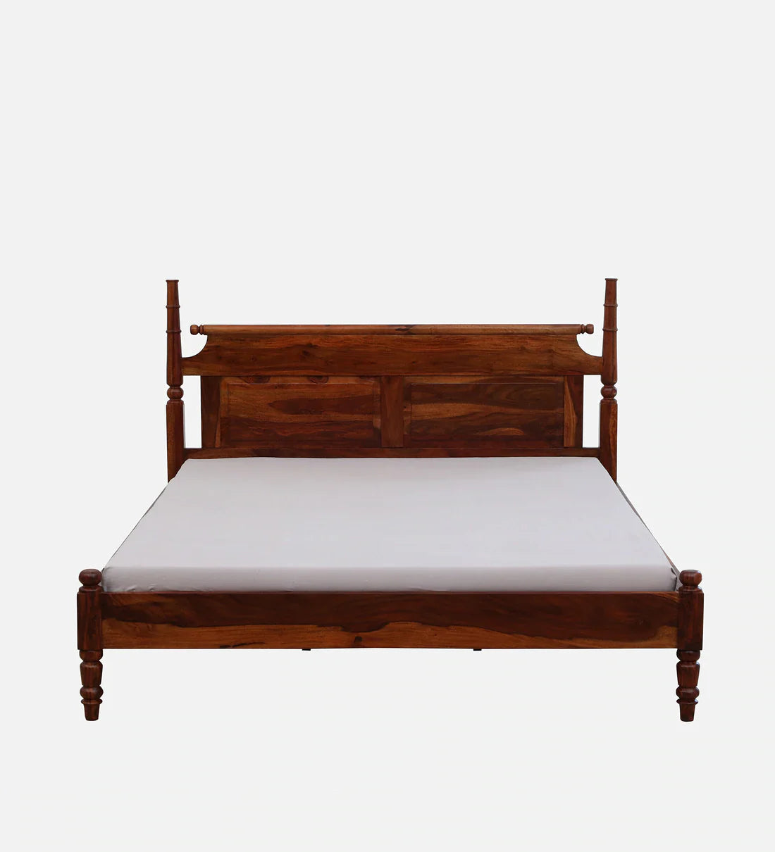 Rao Traditional Sheesham Wood Bed In Honey Finish- All Sizes