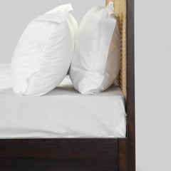 Classic Sheesham Wood Bed With Handwoven Cane - All Sizes