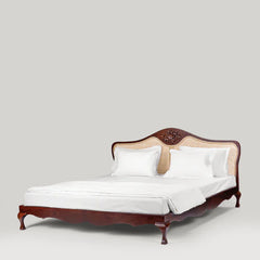 Rao Solid Sheesham Wood Rattan Bed - All Sizes