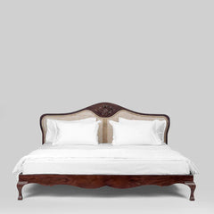 Rao Solid Sheesham Wood Rattan Bed - All Sizes