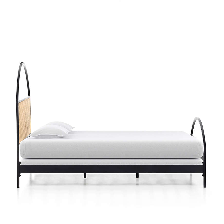 Antalya Modern Solid Wood Rattan Arch Bed - All Sizes