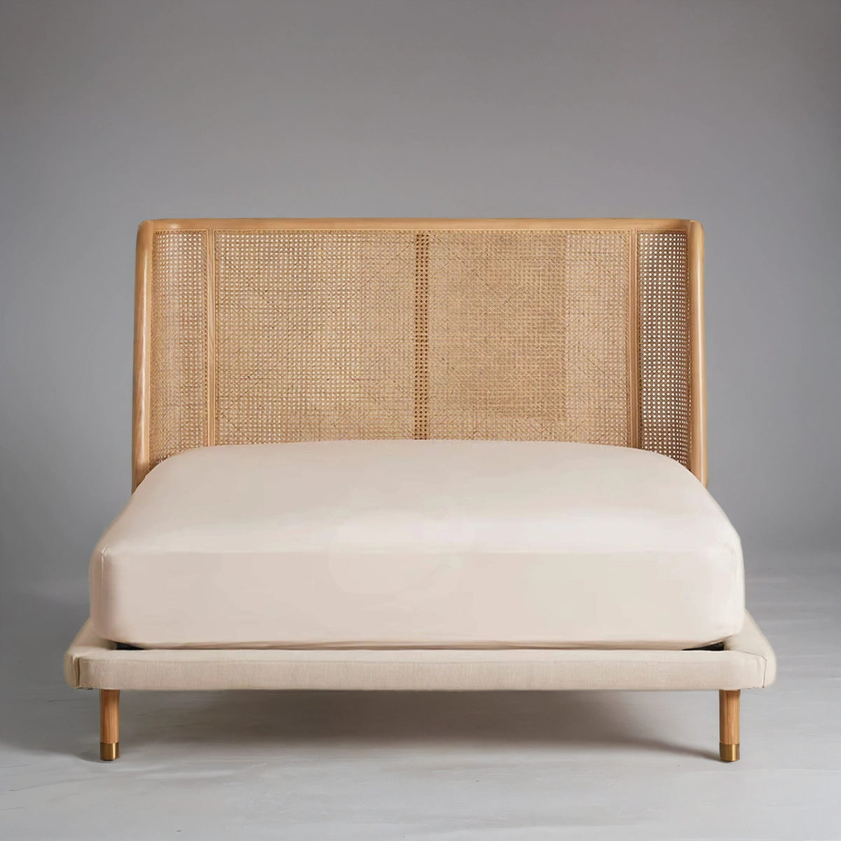 Aster Curved Headboard Rattan Bed- All Sizes