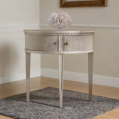 Clara Half Round Wooden Console Table