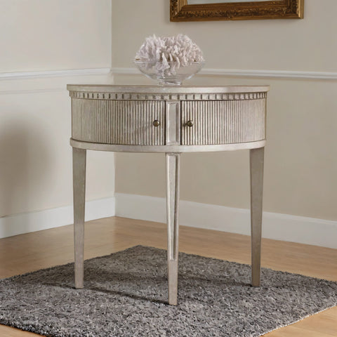Clara Half Round Wooden Console Table