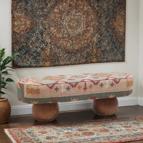 Amira Rounded Statement Upholstered Bench