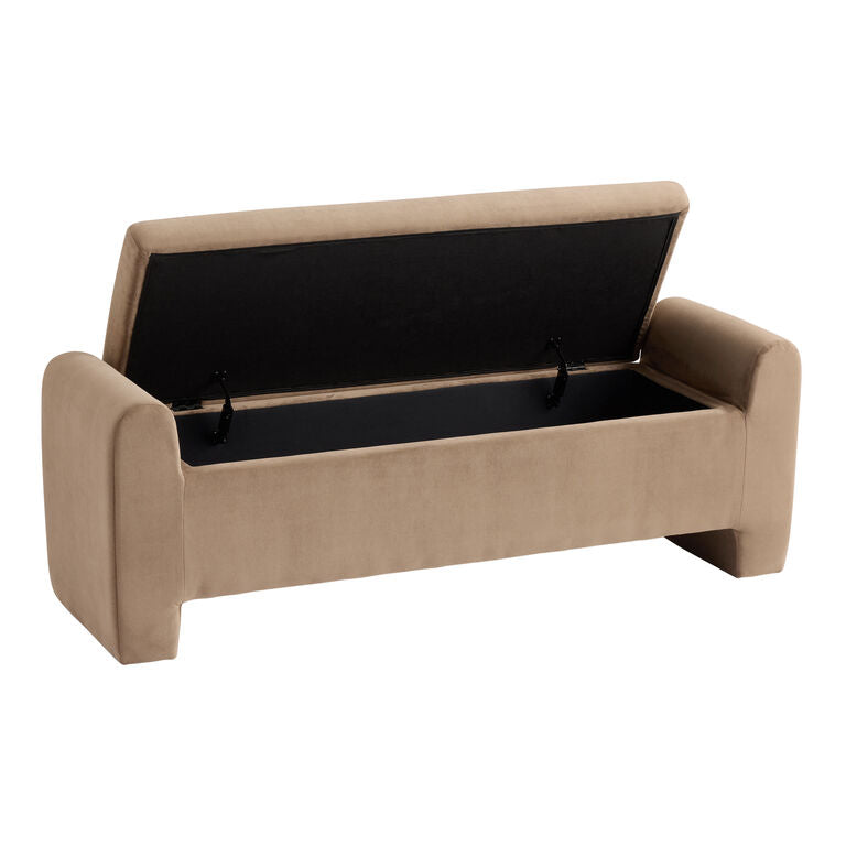 Luna Velvet Upholstered Storage Bench