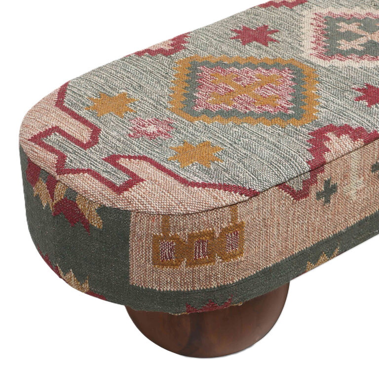 Amira Rounded Statement Upholstered Bench