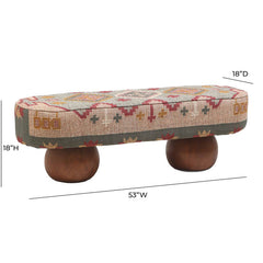 Amira Rounded Statement Upholstered Bench
